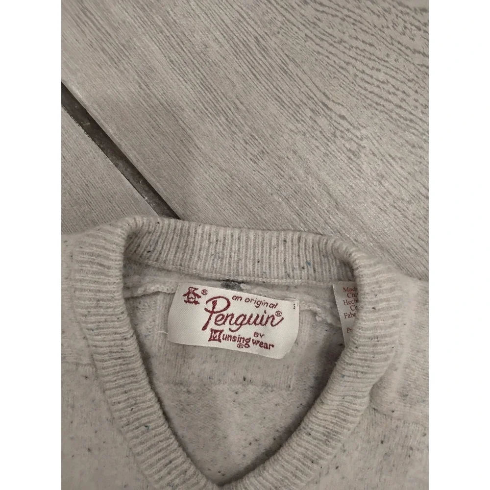 Original Penguin by Munsingwear Mens Speckled‎ V Neck Sweater Size S